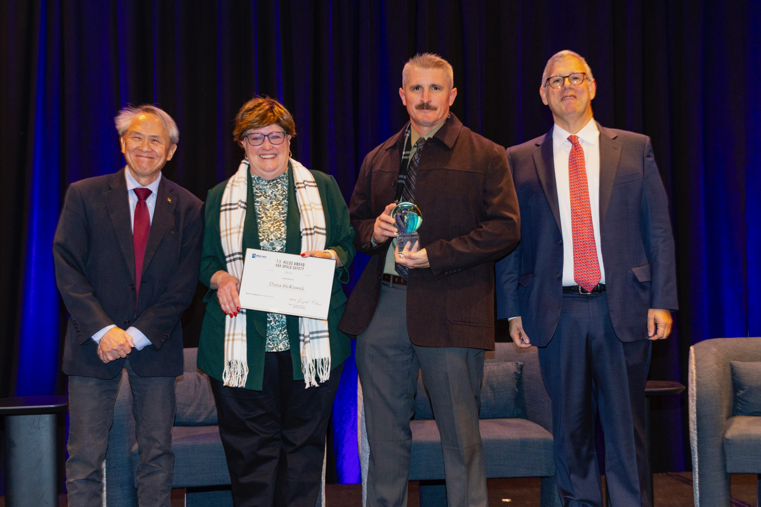 L-R Joe Chan, Lyn Melcher, David Melcher, Andrew D’Uva